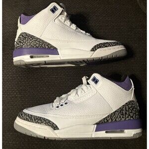 Jordan Air Jordan 4 Retro White/Black/Dark Iris DM0967-105 Mid Top Sneaker